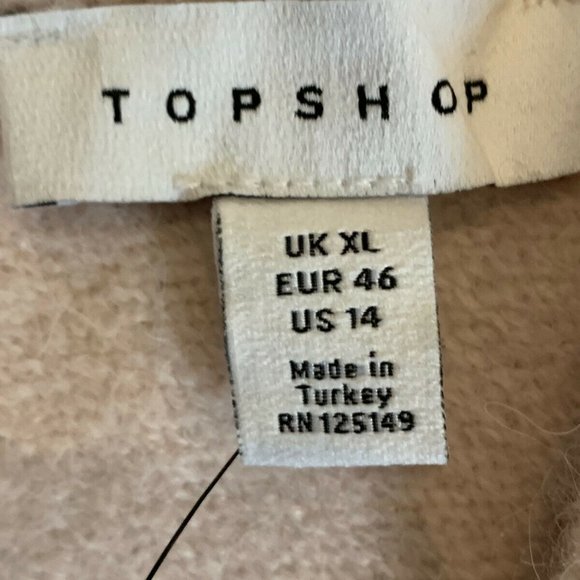 NWT TOPSHOP PINK FUZZY V-NECK SWEATER 14 - Picture 6 of 6